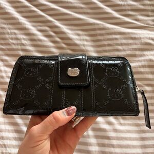 Hello Kitty Black Patent Leather Wallet